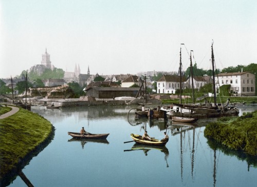 Cleve Stadt und Hafen (um 1895)