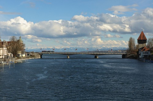 Rheinbrücke Konstanz bei Föhn