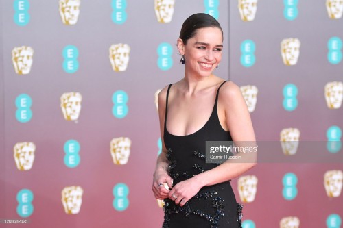 LONDON, ENGLAND - FEBRUARY 02: Emilia Clarke attends the EE British Academy Film Awards 2020 at Roya