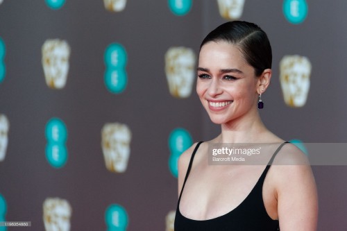 LONDON, UNITED KINGDOM - FEBRUARY 02, 2020: Emilia Clarke attends the EE British Academy Film Awards