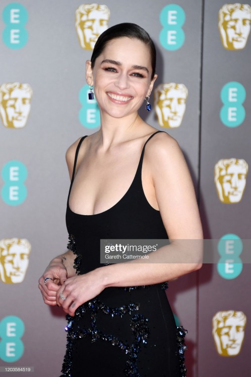 LONDON, ENGLAND - FEBRUARY 02: Emilia Clarke attends the EE British Academy Film Awards 2020 at Roya