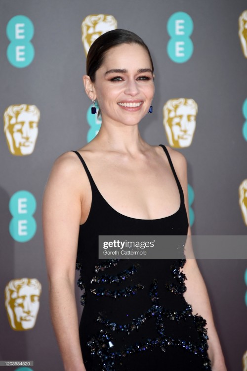 LONDON, ENGLAND - FEBRUARY 02: Emilia Clarke attends the EE British Academy Film Awards 2020 at Roya