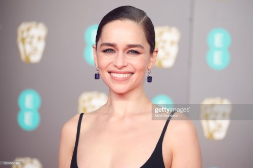 LONDON, ENGLAND - FEBRUARY 02: Emilia Clarke attends the EE British Academy Film Awards 2020 at Roya