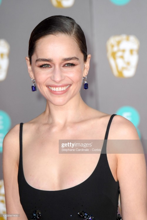 LONDON, ENGLAND - FEBRUARY 02: Emilia Clarke attends the EE British Academy Film Awards 2020 at Roya