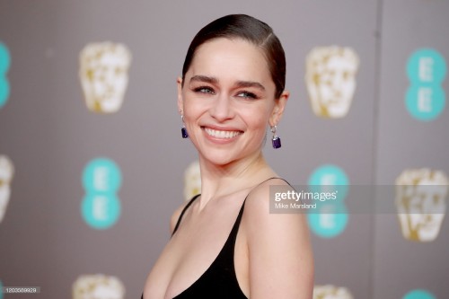 LONDON, ENGLAND - FEBRUARY 02: Emilia Clarke attends the EE British Academy Film Awards 2020 at Roya