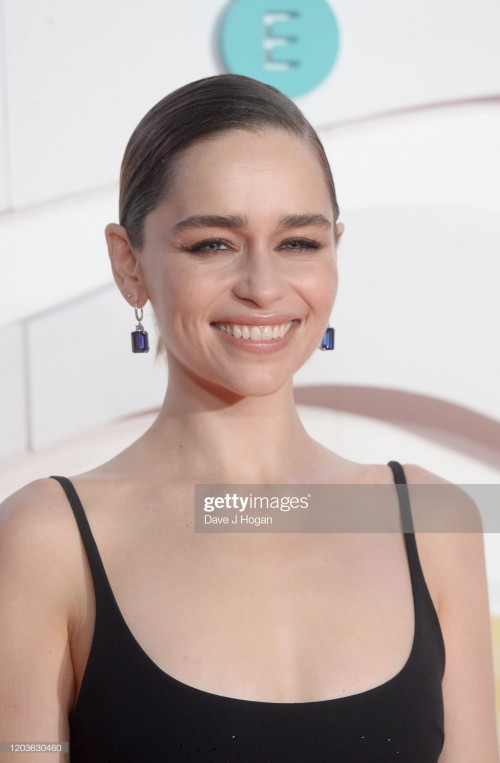 LONDON, ENGLAND - FEBRUARY 02: Emilia Clarke attends the EE British Academy Film Awards 2020 at Roya