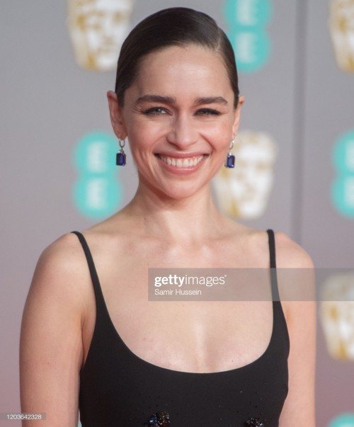 LONDON, ENGLAND - FEBRUARY 02: Emilia Clarke attends the EE British Academy Film Awards 2020 at Roya