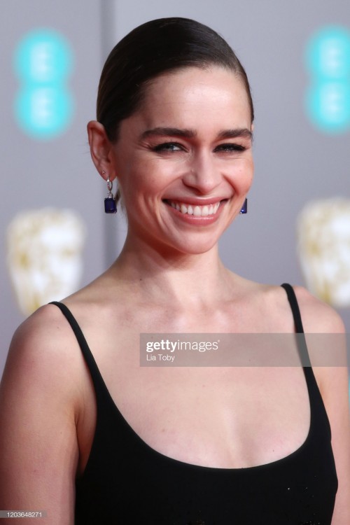 LONDON, ENGLAND - FEBRUARY 02: Emilia Clarke attends the EE British Academy Film Awards 2020 at Roya