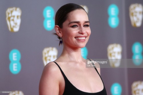 LONDON, ENGLAND - FEBRUARY 02: Emilia Clarke attends the EE British Academy Film Awards 2020 at Roya