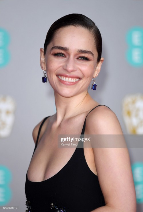 LONDON, ENGLAND - FEBRUARY 02: Emilia Clarke attends the EE British Academy Film Awards 2020 at Roya