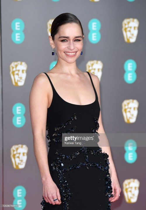 LONDON, ENGLAND - FEBRUARY 02: Emilia Clarke attends the EE British Academy Film Awards 2020 at Roya