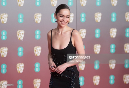 LONDON, ENGLAND - FEBRUARY 02: Emilia Clarke attends the EE British Academy Film Awards 2020 at Roya