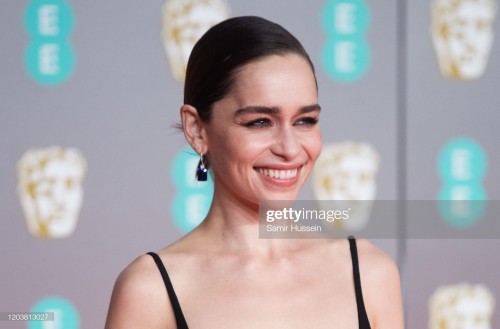 LONDON, ENGLAND - FEBRUARY 02: Emilia Clarke attends the EE British Academy Film Awards 2020 at Roya