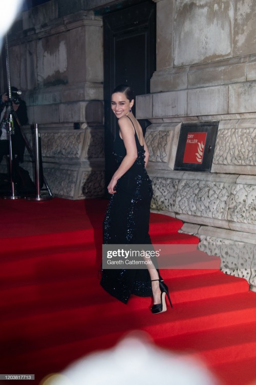 LONDON, ENGLAND - FEBRUARY 02: Emilia Clarke attends the EE British Academy Film Awards 2020 at Roya