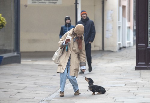20 March 2020 - EXCLUSIVE.Game of Thrones actress Emilia Clarke is seen for the first time since her