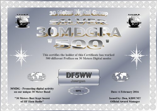 DF5WW 30MDG PA 500 Certificate1