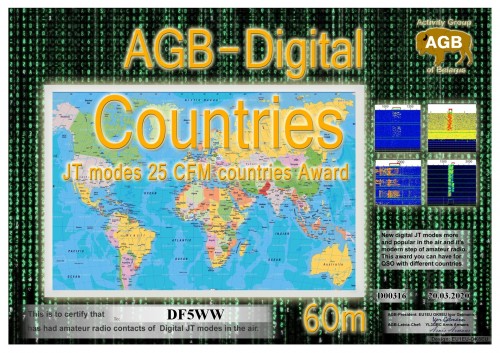 DF5WW COUNTRIES 60M 25 AGB