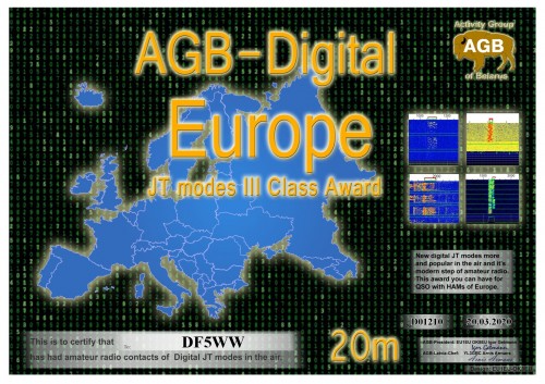 DF5WW EUROPE 20M III AGB