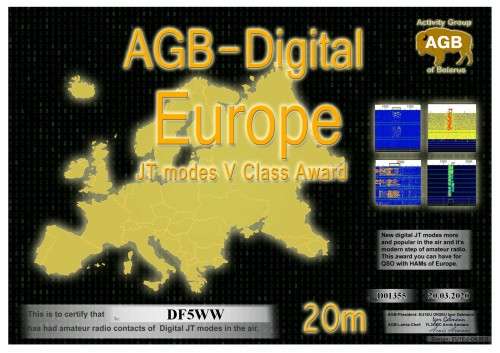 DF5WW EUROPE 20M V AGB