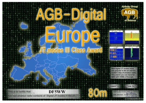 DF5WW EUROPE 80M III AGB