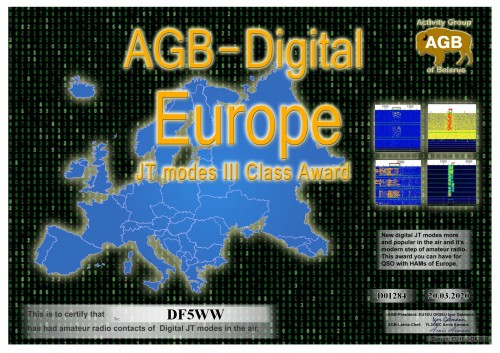 DF5WW EUROPE BASIC III AGB