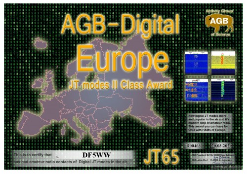 DF5WW EUROPE JT65 II AGB