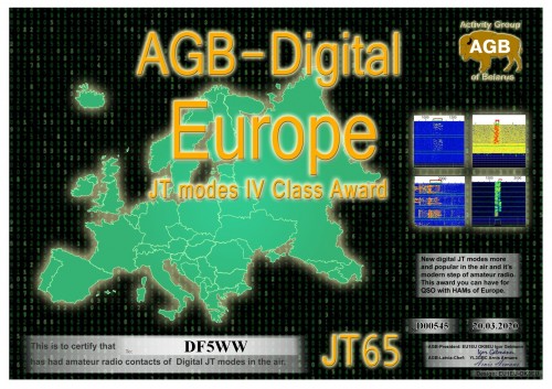 DF5WW EUROPE JT65 IV AGB