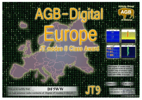 DF5WW EUROPE JT9 II AGB