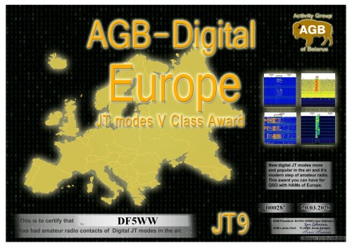 DF5WW EUROPE JT9 V AGB