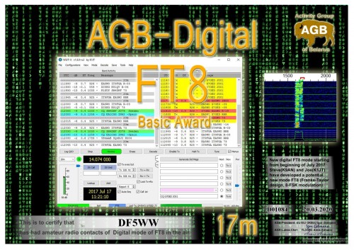 DF5WW FT8 BASIC 17M AGB