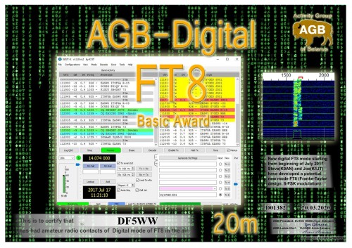 DF5WW FT8 BASIC 20M AGB
