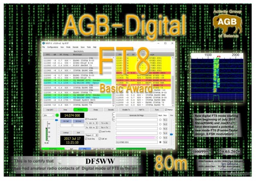 DF5WW FT8 BASIC 80M AGB