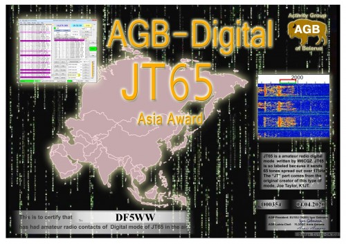 DF5WW JT65 ASIA BASIC AGB