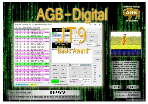 DF5WW JT9 BASIC BASIC AGB
