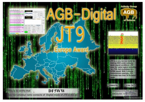 DF5WW JT9 EUROPE BASIC AGB