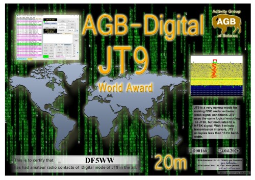 DF5WW JT9 WORLD 20M AGB