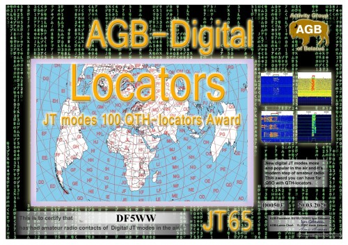 DF5WW LOCATORS JT65 100 AGB