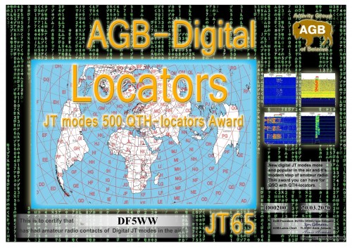 DF5WW LOCATORS JT65 500 AGB