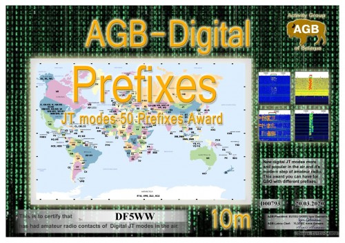 DF5WW PREFIXES 10M 50 AGB