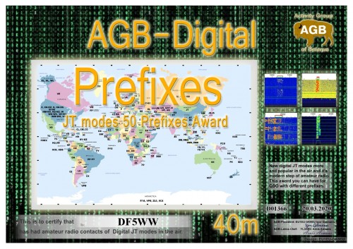 DF5WW PREFIXES 40M 50 AGB