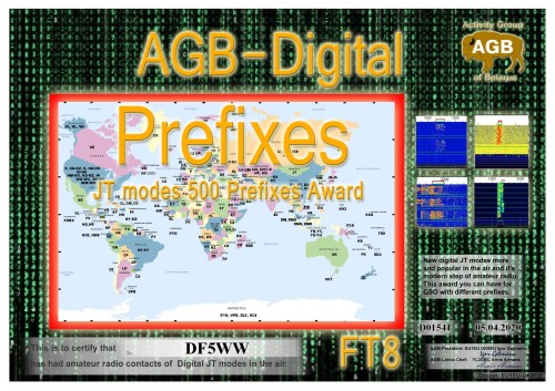 DF5WW PREFIXES FT8 500 AGB