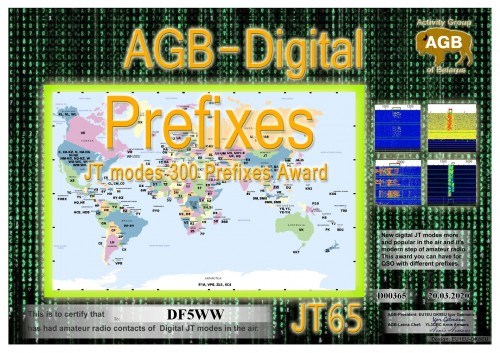 DF5WW PREFIXES JT65 300 AGB