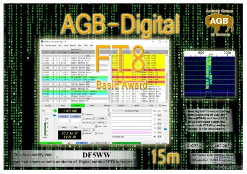 DF5WW FT8 BASIC 15M AGB