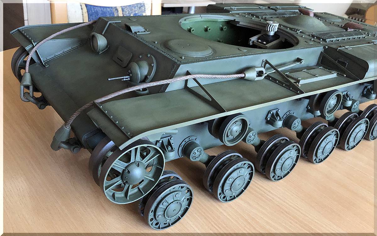 Panzer KV-1 1:10 RC-fähig zum Nulltarif aus dem 3D-Drucker Bild_027