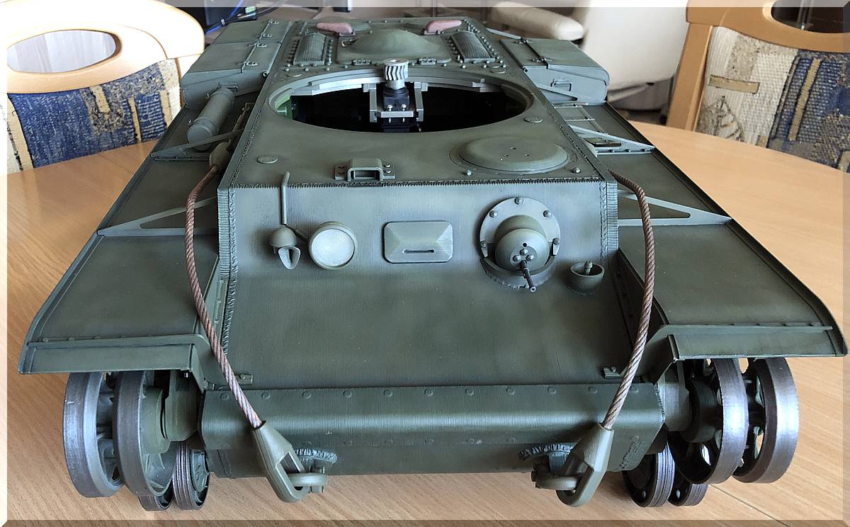 Panzer KV-1 1:10 RC-fähig zum Nulltarif aus dem 3D-Drucker Bild_029
