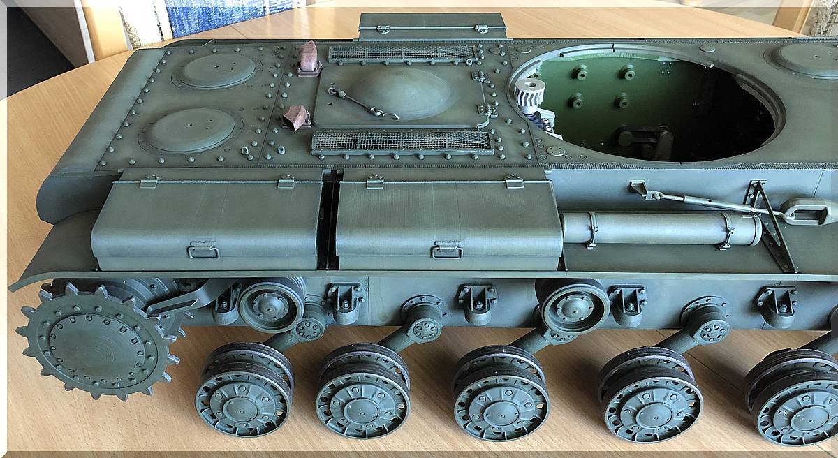Panzer KV-1 1:10 RC-fähig zum Nulltarif aus dem 3D-Drucker Bild_030