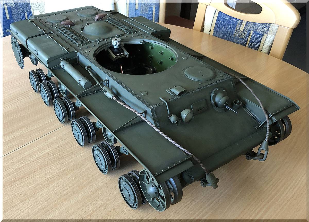 Panzer KV-1 1:10 RC-fähig zum Nulltarif aus dem 3D-Drucker Bild_039