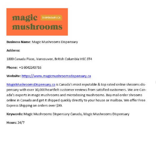 Magic Mushrooms Dispensary